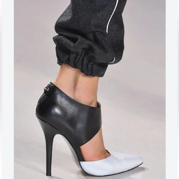 Marissa Webb Shoes - Marissa Webb Leather D'Orsay Heels Black White Size 6